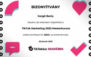 TikTok Marketing 2022 Mesterkurzus