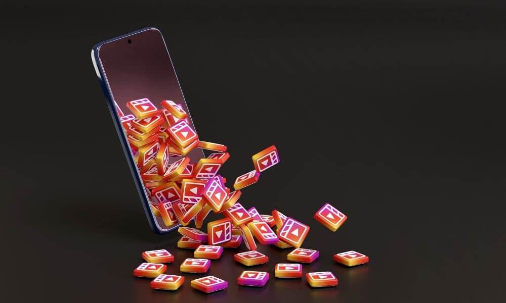 instagram reelsek sokasága telefonon